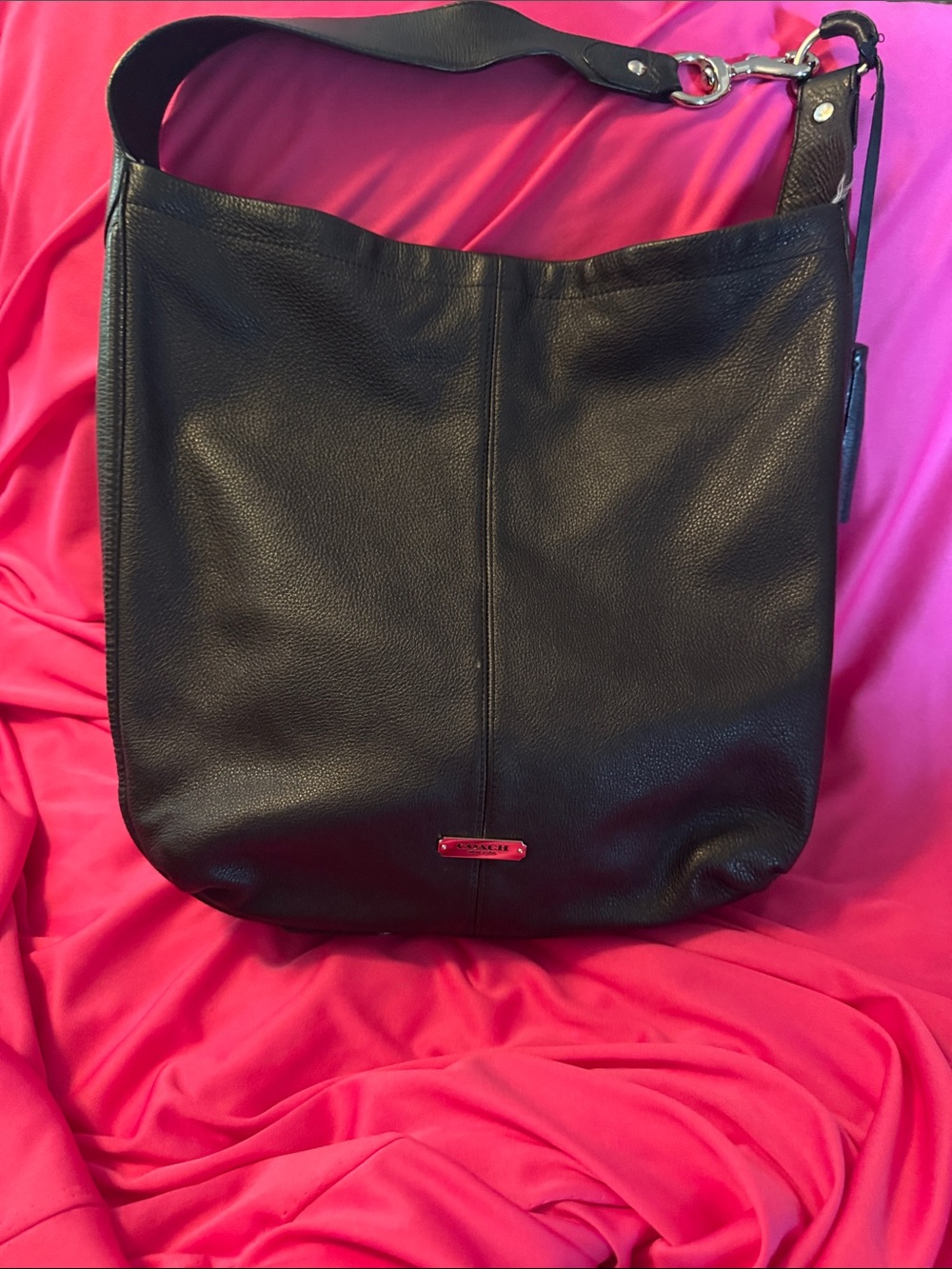 Coach Black Leather Hobo Bag